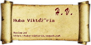 Huba Viktória névjegykártya