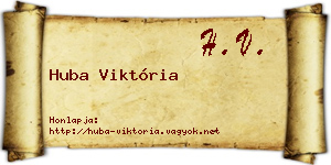 Huba Viktória névjegykártya